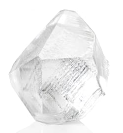 FIGURE 2. An RTP optical crystal is seen as it appears at the end of its growing stage. FIGURE 2. An RTP optical crystal is seen as it appears at the end of its growing stage.