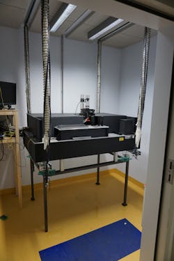 FIGURE 3. The home-built vibration isolation system outperforms commercial options at low frequencies and over certain vibrational degrees of freedom. FIGURE 3. The home-built vibration isolation system outperforms commercial options at low frequencies and over certain vibrational degrees of freedom.