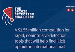 The Opioid Detection Challenge aims to detect opioids in mail packages using a suite of scientific technologies.