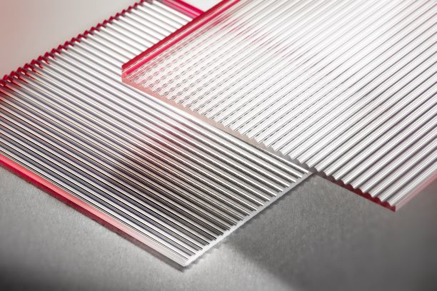 Production of optical components on glass wafer