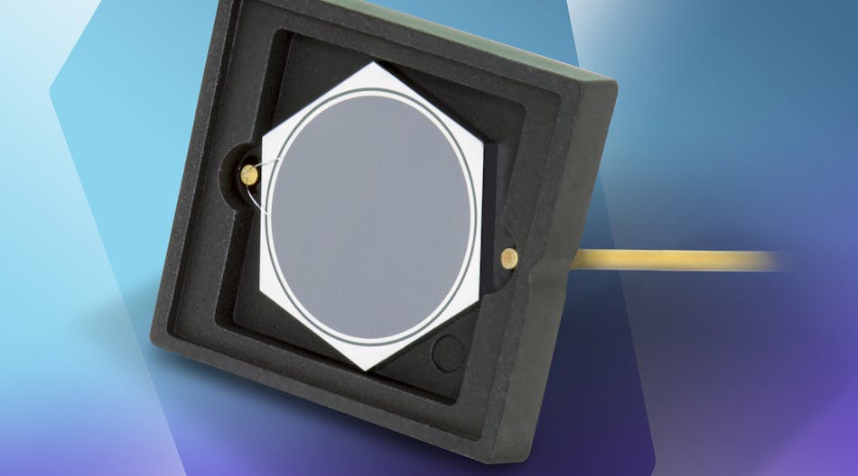 Opto Diode&apos;s AXUV20A 5mm2 Circular Photodetectors for Radiation, Electron, and Photon Response in the UV, EUV, through Visible and NIR Wavelength Ranges