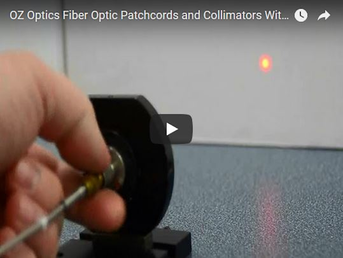 OZ Optics Fiber Optic Patchcords and Collimators With Adjustable Focus