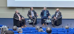 A panel discussion on funding strategies in Germany and Europe (From left to right: Markus Safaricz, Andreas Thoß, Frank Schlie, Werner Steinhögl. A panel discussion on funding strategies in Germany and Europe (From left to right: Markus Safaricz, Andreas Thoß, Frank Schlie, Werner Steinhögl.