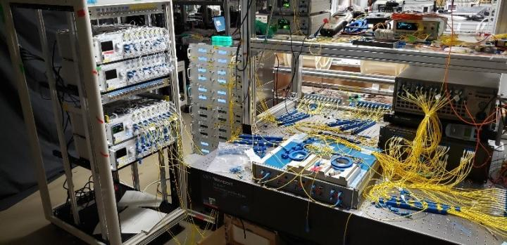 NICT's experimental 1Pbit/s optical network testbed used three types of multicore fibers.