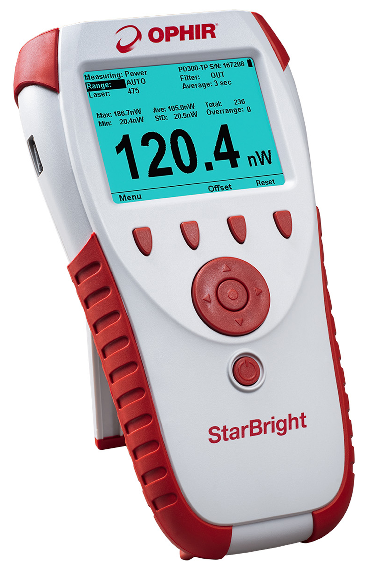 Ophir Photonics laser/energy power meter can measure irradiance and