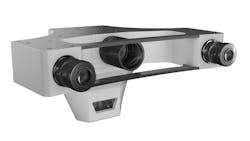 FIGURE 2. A prototype rendering of the SWIR GOBO camera system is shown; in the window on the lower part, one can see the rotating filter wheel. FIGURE 2. A prototype rendering of the SWIR GOBO camera system is shown; in the window on the lower part, one can see the rotating filter wheel.