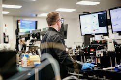 FIGURE 2. To keep pace with demand for their Sexcel bull sexed genetics, ABS uses hundreds of their novel flow cytometry instruments. FIGURE 2. To keep pace with demand for their Sexcel bull sexed genetics, ABS uses hundreds of their novel flow cytometry instruments.