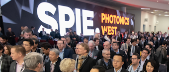 FIGURE 1. A sizable crowd assembles as they await the opening of the 2019 SPIE Photonics West exhibition.