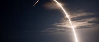SpaceX is making rapid progress with its multisatellite missions aimed at providing orbital internet access. The third mission was just launched successfully; another 22 are planned. This image shows the launch of the JCSAT-18 mission on December 16, 2019.