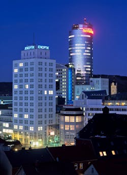 FIGURE 2. When the (former) East German part of Zeiss was split off in the early 1990s, the historical Ernst-Abbe Building went to Jenoptik; today, it hosts their executive board. FIGURE 2. When the (former) East German part of Zeiss was split off in the early 1990s, the historical Ernst-Abbe Building went to Jenoptik; today, it hosts their executive board.