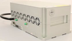 FIGURE 4. The all-fiber monolithic pulsed laser system delivers >1 mJ pulses from a compact package comprised of commercially available fiber-optic components and specialty doped gain fibers. FIGURE 4. The all-fiber monolithic pulsed laser system delivers >1 mJ pulses from a compact package comprised of commercially available fiber-optic components and specialty doped gain fibers.