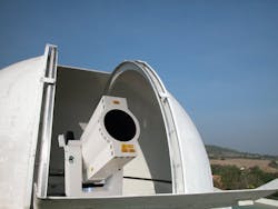 FIGURE 3. The Mynaric ground-based “Rhino” terminal. FIGURE 3. The Mynaric ground-based “Rhino” terminal.