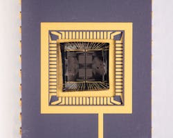 FIGURE 3. A developmental lidar on a single chip developed at Draper Labs uses MEMS optical switches and low-loss optical waveguides to emit and collect signals. FIGURE 3. A developmental lidar on a single chip developed at Draper Labs uses MEMS optical switches and low-loss optical waveguides to emit and collect signals.