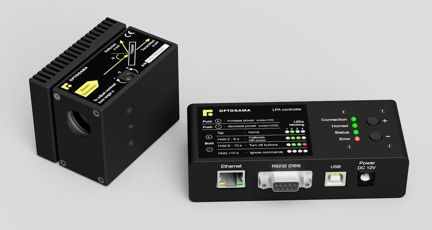 Motorized laser power attenuators LPA From 4Lasers Laser Focus World