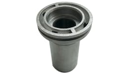 This expansion sleeve is one example of a part that can be improved by 3D printing it from an amorphous metal; the part can be made in a single piece with 3D printing, and the amorphous metal deforms more readily than the metal in a conventional sleeve. This expansion sleeve is one example of a part that can be improved by 3D printing it from an amorphous metal; the part can be made in a single piece with 3D printing, and the amorphous metal deforms more readily than the metal in a conventional sleeve.