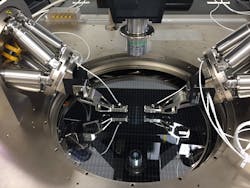 FIGURE 1. Example alignment system for high-throughput industrial automation, based on a gantry, gripper, and two hexapods. FIGURE 1. Example alignment system for high-throughput industrial automation, based on a gantry, gripper, and two hexapods.