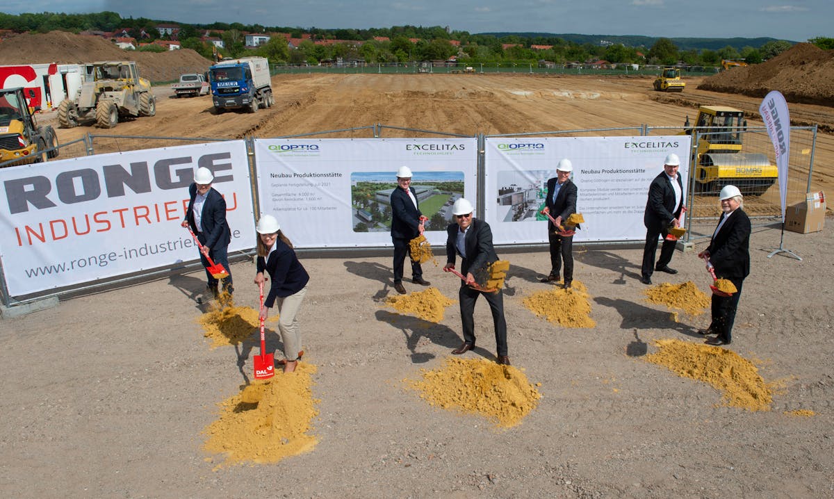 The Qioptiq groundbreaking ceremony for the new G&ouml;ttingen facility took place May 18, 2020.