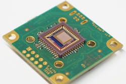 This compact and low-cost spectrometer could help turn ordinary cell phones into advanced analytical tools; at the center of the device, a 210-&micro;m-square photonic-crystal slab sits atop a camera sensor.