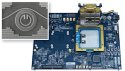 An advanced FPGA board developed by Intel and Ayar Labs replaces copper pins with lightning-speed photonic silicon components that cost pennies per chip; a 10-µm-diameter microring resonator integrated monolithically into a silicon chip (inset) modulates optical phase of the signal and acts as a drop port, helping to solve the bandwidth/energy/distance tradeoff. An advanced FPGA board developed by Intel and Ayar Labs replaces copper pins with lightning-speed photonic silicon components that cost pennies per chip; a 10-µm-diameter microring resonator integrated monolithically into a silicon chip (inset) modulates optical phase of the signal and acts as a drop port, helping to solve the bandwidth/energy/distance tradeoff.