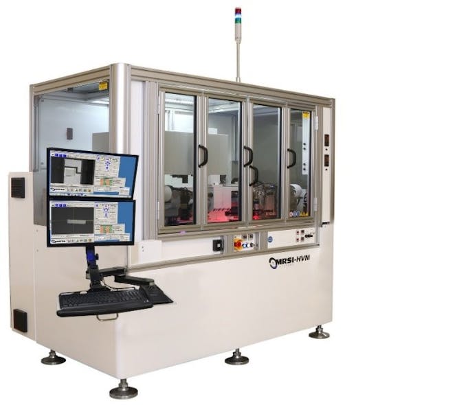 FIGURE 2. The MRSI-HVM die-bonder platform was developed for high-volume, flexible manufacturing of the latest generation of photonics devices.
