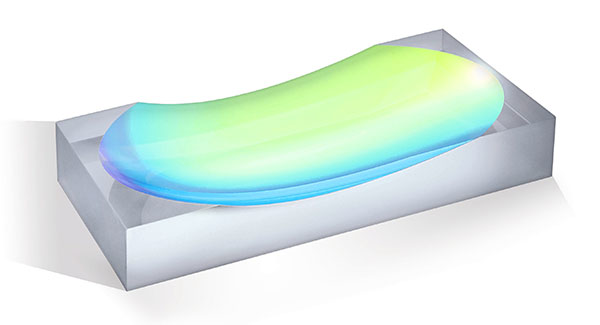 Off-axis parabola with sputtered high-power coating.