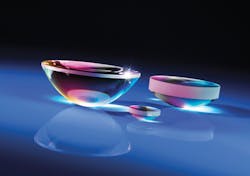 Complex aspheric surface profiles can greatly reduce or eliminate many aberrations in spherical-lens optical systems. Complex aspheric surface profiles can greatly reduce or eliminate many aberrations in spherical-lens optical systems.