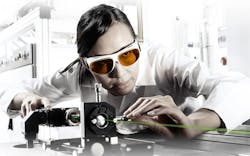 FIGURE 1. Perhaps the most common laser-safety product is laser-line-blocking eyewear. FIGURE 1. Perhaps the most common laser-safety product is laser-line-blocking eyewear.