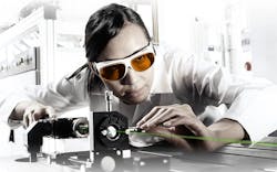 FIGURE 1. Perhaps the most common laser-safety product is laser-line-blocking eyewear. FIGURE 1. Perhaps the most common laser-safety product is laser-line-blocking eyewear.