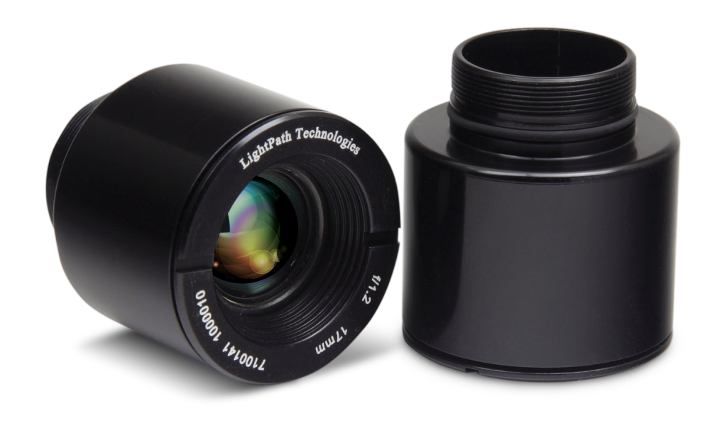 FIGURE 1. These molded chalcogenide glass lenses by LightPath Technologies provide a cost-effective alternative to single-point diamond-turned germanium lenses; they also have the advantage of not turning optically opaque at temperatures above 65&deg;C, as does germanium.