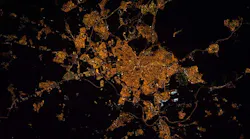 Madrid, Spain is shown from space (data from an earlier study -- see Ref. 2).