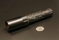 A packaged thermal laser pointer from Daylight Solutions. Models emitting 100 mW at wavelengths from 3 to 20 µm are available for use as pointers, illuminators, or beacons. A packaged thermal laser pointer from Daylight Solutions. Models emitting 100 mW at wavelengths from 3 to 20 µm are available for use as pointers, illuminators, or beacons.