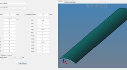 FIGURE 1. The surface definition screen defines the acylinder's surface. FIGURE 1. The surface definition screen defines the acylinder's surface.