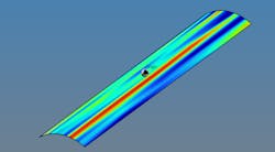 FIGURE 2. This 3D error map of an acylinder was generated on the OptiTrace 5000 contact profilometer. FIGURE 2. This 3D error map of an acylinder was generated on the OptiTrace 5000 contact profilometer.