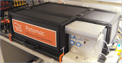FIGURE 4. The Kinetic River Potomac modular flow cytometer has an architecture designed for open access. This unit, installed at the National Cancer Institute, was customized to work with external lasers.