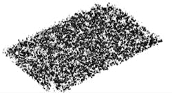 After capturing 3D OCT images of the car paint, the metallic flakes are automatically 'extracted' and measured via software algorithms; pictured are the thousands of flakes extracted from a 2.25 × 1.4 mm painted car-panel section. After capturing 3D OCT images of the car paint, the metallic flakes are automatically 'extracted' and measured via software algorithms; pictured are the thousands of flakes extracted from a 2.25 × 1.4 mm painted car-panel section.