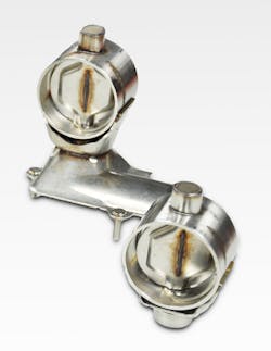 FIGURE 5. Laser-welded exhaust flaps are shown. FIGURE 5. Laser-welded exhaust flaps are shown.