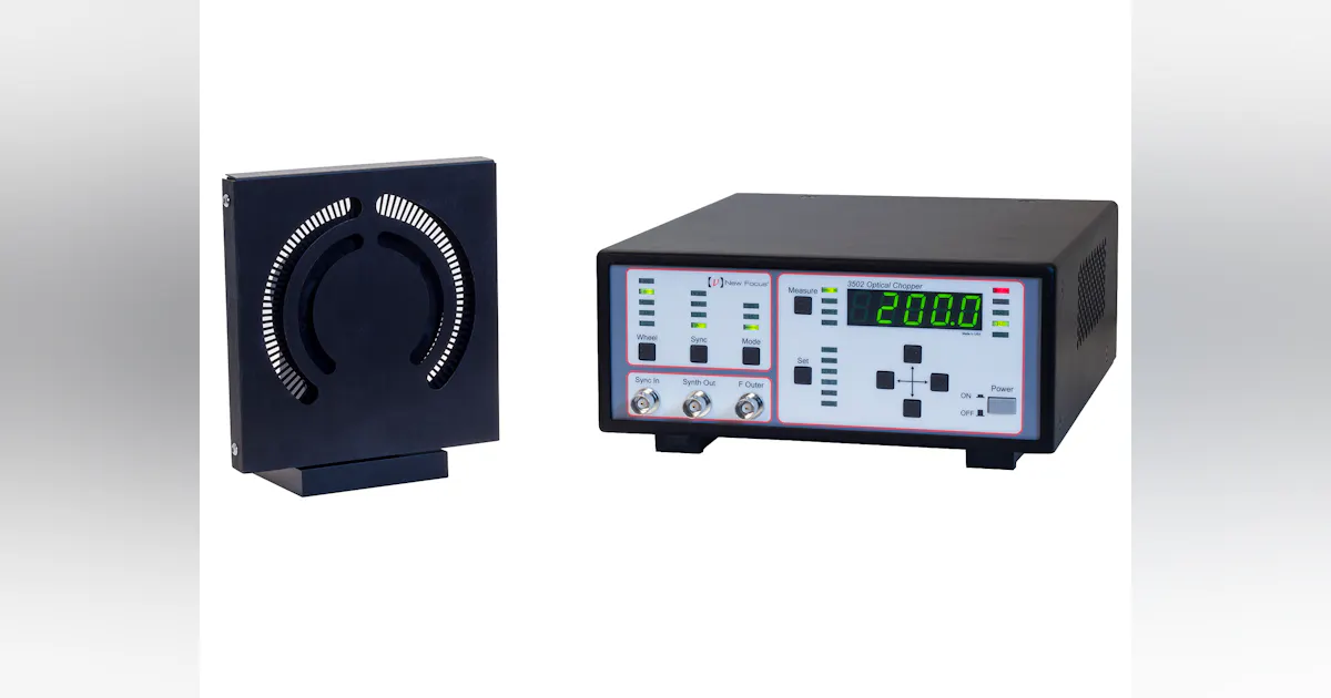 Optical chopper from New Focus can chop from 4 Hz to 10.65 kHz | Laser ...