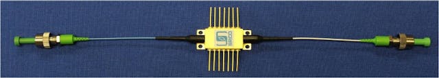 FIGURE 4. A robust fiber-coupled PPLN frequency-conversion waveguide device is suitable for use with fiber-based frequency combs and spectroscopy.