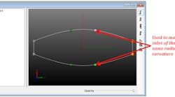 FIGURE 1. A pick-up is used to make both sides of a lens the same radius of curvature. FIGURE 1. A pick-up is used to make both sides of a lens the same radius of curvature.