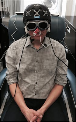 FIGURE 2. The equipment built for Boston VA Hospital's double-blind study on cognition improvement in Gulf War Veterans' illnesses includes an LED helmet by Photomedex (Horsham, PA), intranasal diodes by VieLight Inc. (Toronto, ON, Canada), and LED cluster heads for the ears by MedX Health (Mississauga, ON, Canada). FIGURE 2. The equipment built for Boston VA Hospital's double-blind study on cognition improvement in Gulf War Veterans' illnesses includes an LED helmet by Photomedex (Horsham, PA), intranasal diodes by VieLight Inc. (Toronto, ON, Canada), and LED cluster heads for the ears by MedX Health (Mississauga, ON, Canada).