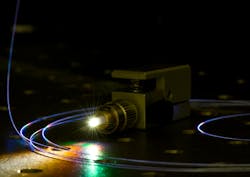 A light source unlike either lasers or LEDs, supercontinuum light emerges from a photonic crystal fiber. A light source unlike either lasers or LEDs, supercontinuum light emerges from a photonic crystal fiber.