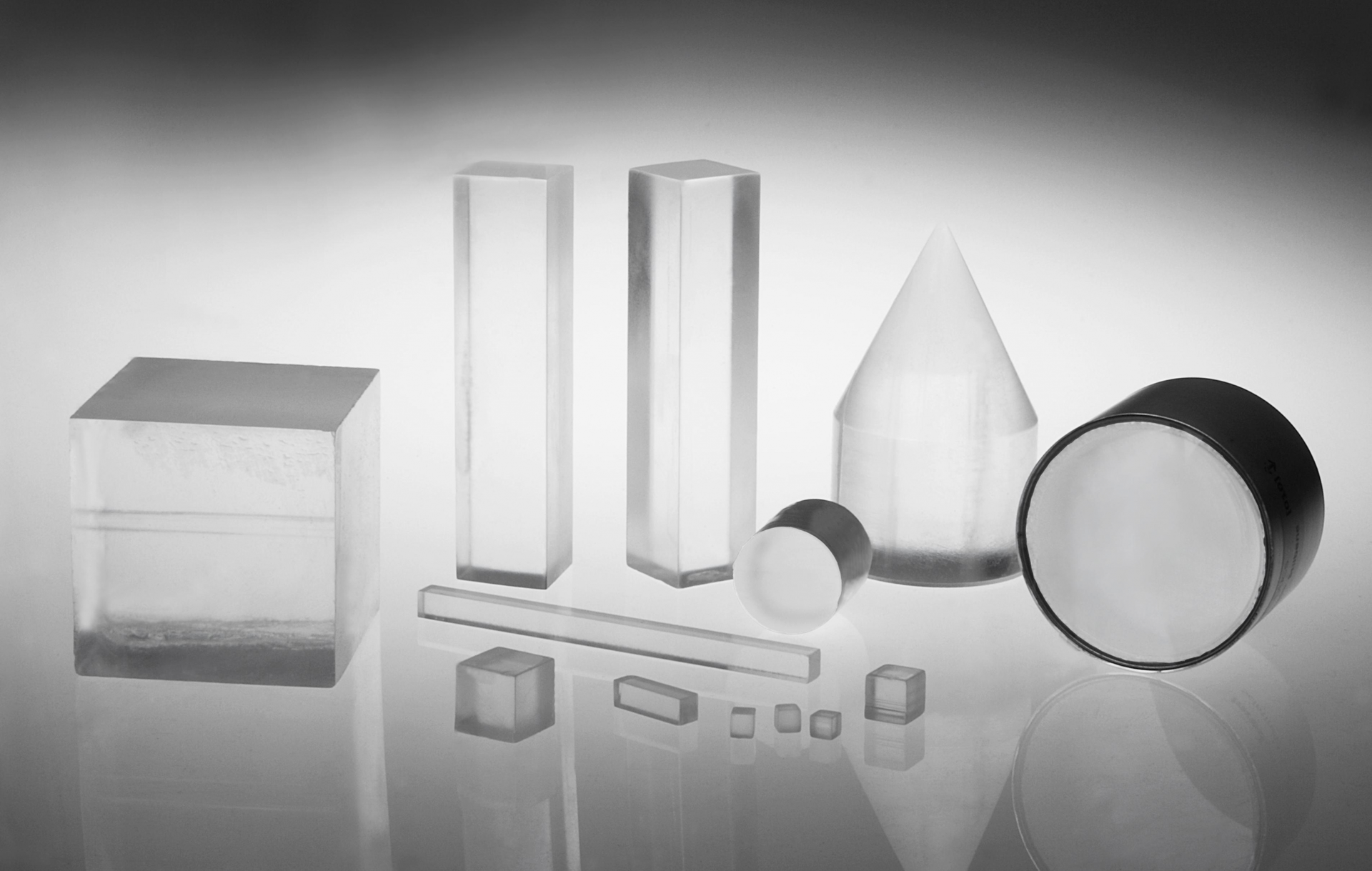 Scintinel stilbene components from Inrad Optics are shown.