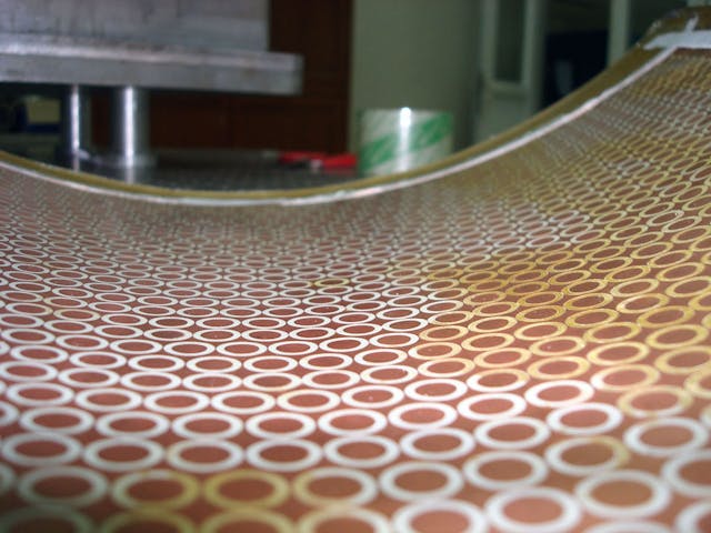 FIGURE 3. Large-scale textures on freeform surfaces can be fabricated using the PPGS method.