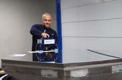 FIGURE 3. A vibration-immune optical profiler provides convenient factory-floor roughness metrology for large optics. FIGURE 3. A vibration-immune optical profiler provides convenient factory-floor roughness metrology for large optics.