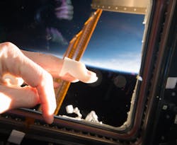 FIGURE 2. A finger splint designed by Dr. Julielynn Wong was manufactured by the Additive Manufacturing Facility (AMF) onboard the International Space Station.