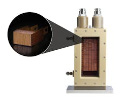 FIGURE 3. The modular design for HAPLS was developed in cooperation with LLNL. Diode arrays are arranged into rows, cooled by a common backplane. The module can be upgraded simply by adding a row. FIGURE 3. The modular design for HAPLS was developed in cooperation with LLNL. Diode arrays are arranged into rows, cooled by a common backplane. The module can be upgraded simply by adding a row.