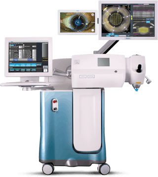 FIGURE 1. Alcon&apos;s LenSx Laser has been used in more cataract surgeries worldwide than any other femtosecond laser, having reached one million procedures in 2017; the system automates cataract procedures and provides high-definition OCT imaging for guidance.