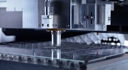 A TRUMPF TruMicro Series 5000 ultrashort-pulse laser does high-speed cutting of glass using TOP Cleave optics. A TRUMPF TruMicro Series 5000 ultrashort-pulse laser does high-speed cutting of glass using TOP Cleave optics.