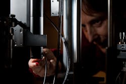 FIGURE 1. Jannick Rolland developed an optical device to look at structures beneath the surface of the skin. FIGURE 1. Jannick Rolland developed an optical device to look at structures beneath the surface of the skin.