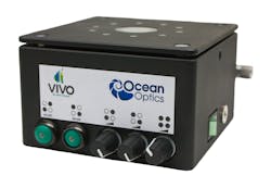 FIGURE 2. The Vivo NIR light source, featuring four tungsten-halogen light sources, provides broad spectrum illumination from 360 to 2000 nm for optically dense samples. FIGURE 2. The Vivo NIR light source, featuring four tungsten-halogen light sources, provides broad spectrum illumination from 360 to 2000 nm for optically dense samples.